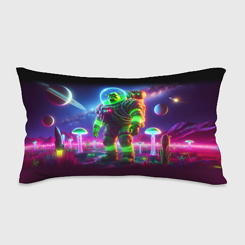 Подушка-антистресс Космонавт Шрук в неоновом скафандре на загадочной / 3D-принт – фото 1