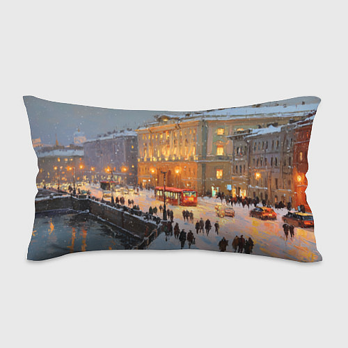 Подушка-антистресс Предновогодний Санкт-Петербург / 3D-принт – фото 1