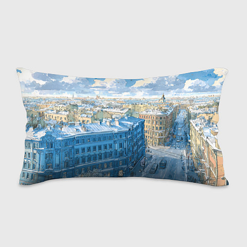 Подушка-антистресс Зимний утренний Питер / 3D-принт – фото 1