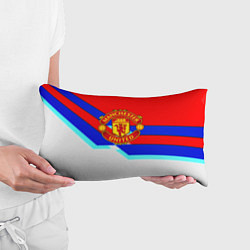 Подушка-антистресс Манчестер Юнайтед полосы геометрия, цвет: 3D-принт — фото 2