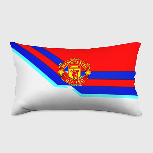 Подушка-антистресс Манчестер Юнайтед полосы геометрия / 3D-принт – фото 1