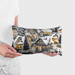 Подушка-антистресс Объемные новогодние дома, цвет: 3D-принт — фото 2