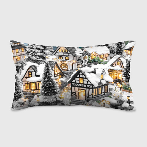 Подушка-антистресс Объемные новогодние дома / 3D-принт – фото 1