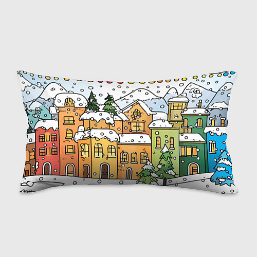 Подушка-антистресс Новогодний снегопад / 3D-принт – фото 1