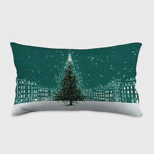 Подушка-антистресс Новый год в зеленом стиле / 3D-принт – фото 1