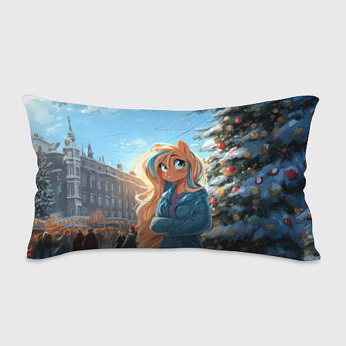 Подушка-антистресс Лошадка на новогодней площади / 3D-принт – фото 1