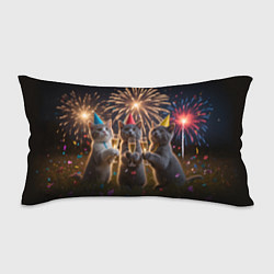 Подушка-антистресс Праздничные коты, цвет: 3D-принт