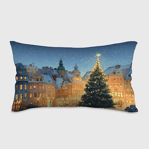 Подушка-антистресс Новый год в старом городе / 3D-принт – фото 1