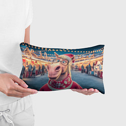 Подушка-антистресс Новогодний конь в очках, цвет: 3D-принт — фото 2