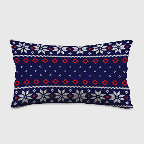 Подушка-антистресс Вязаный новогодний узор / 3D-принт – фото 1