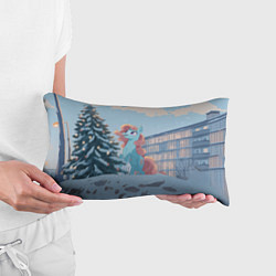 Подушка-антистресс Новогодняя лошадка у елочки, цвет: 3D-принт — фото 2