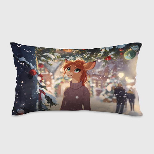 Подушка-антистресс Новогодняя аниме лошадка / 3D-принт – фото 1