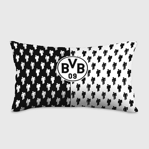 Подушка-антистресс Borussia черно белые люди / 3D-принт – фото 1