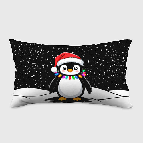 Подушка-антистресс Пингвин в шапке Санты / 3D-принт – фото 1