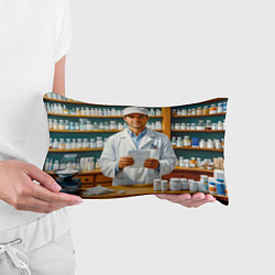 Подушка-антистресс Фармацевт у аптечных полок, цвет: 3D-принт — фото 2