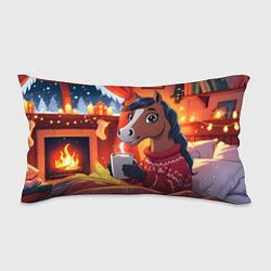 Подушка-антистресс Лошадка зимним вечером, цвет: 3D-принт