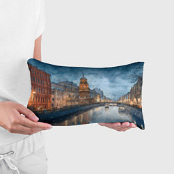 Подушка-антистресс Санкт-Петербург зимний город, цвет: 3D-принт — фото 2