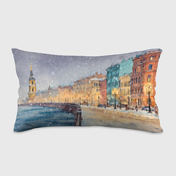 Подушка-антистресс Санкт-Петербург - снегопад, цвет: 3D-принт