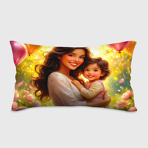 Подушка-антистресс Мама и дочка: мгновение счастья / 3D-принт – фото 1