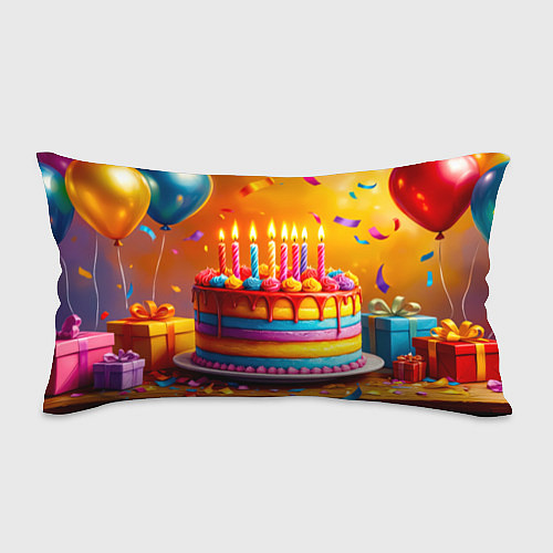 Подушка-антистресс Радуга праздничного торта / 3D-принт – фото 1