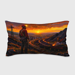 Подушка-антистресс Шахтёр на закате