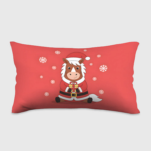 Подушка-антистресс Новогодняя лошадка с подарком / 3D-принт – фото 1