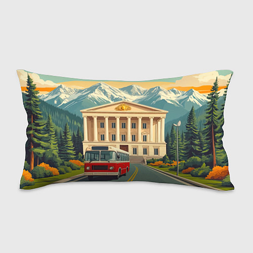 Подушка-антистресс Классика у подножия гор / 3D-принт – фото 1