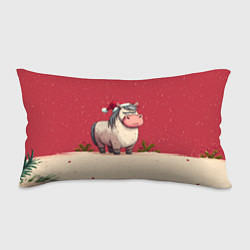 Подушка-антистресс Новогодняя лошадка с прищуренным взглядом