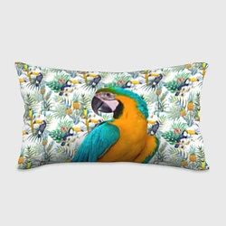 Подушка-антистресс Летний попугай, цвет: 3D-принт