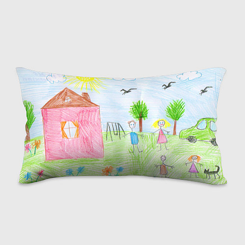 Подушка-антистресс Детские рисунки / 3D-принт – фото 1