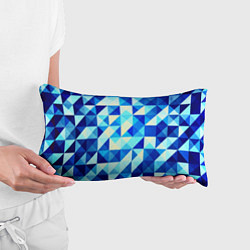 Подушка-антистресс Синяя геометрия, цвет: 3D-принт — фото 2