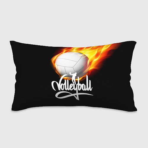 Подушка-антистресс Волейбольный мяч летит в огне / 3D-принт – фото 1
