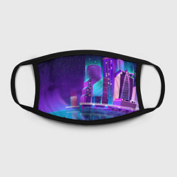 Маска для лица Neon Nights цвета 3D-принт — фото 2