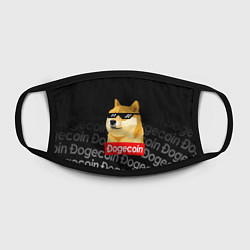 Маска для лица DOGECOIN DOGE ДОГИКОИН, цвет: 3D-принт — фото 2