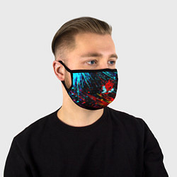 Маска для лица Cyberpunk 2077 Цветные брызги, цвет: 3D-принт