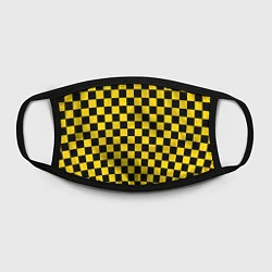 Маска для лица Такси Шахматные Клетки, цвет: 3D-принт — фото 2