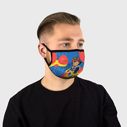 Маска для лица Эш Кетчум с другом Покемоном, цвет: 3D-принт