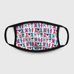 Маска для лица POPPY PLAYTIME HAGGY WAGGY AND KISSY MISSY PATTERN, цвет: 3D-принт — фото 2