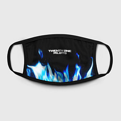 Маска для лица Twenty One Pilots Blue Fire, цвет: 3D-принт — фото 2