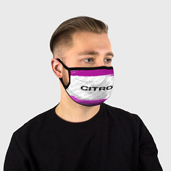 Маска для лица Citroen pro racing: надпись и символ, цвет: 3D-принт
