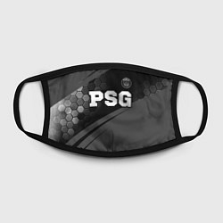 Маска для лица PSG sport на темном фоне: символ сверху, цвет: 3D-принт — фото 2