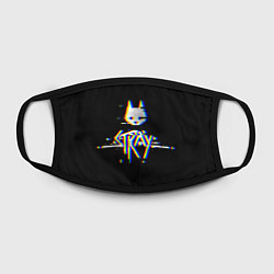 Маска для лица Stray glitch logo, цвет: 3D-принт — фото 2