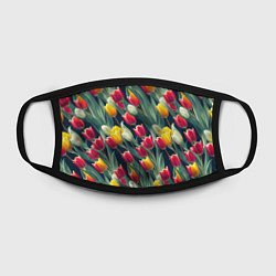 Маска для лица Много тюльпанов, цвет: 3D-принт — фото 2