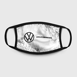 Маска для лица Volkswagen speed на светлом фоне со следами шин: н, цвет: 3D-принт — фото 2