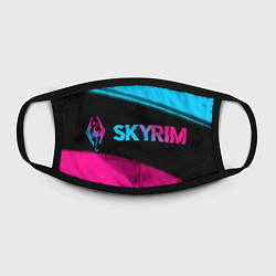 Маска для лица Skyrim - neon gradient: надпись и символ, цвет: 3D-принт — фото 2