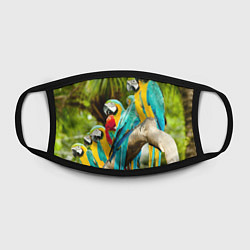 Маска для лица Попугаи на ветке, цвет: 3D-принт — фото 2