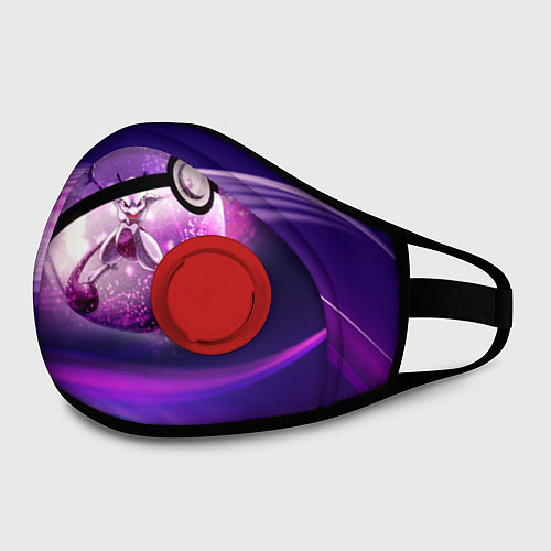 Маска с клапаном Pokeball: Violet / 3D-Красный – фото 2