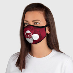 Маска с клапаном Санта хипстер, цвет: 3D-белый