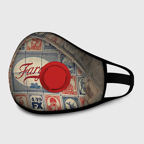 Маска с клапаном Fargo brands / 3D-Красный – фото 2