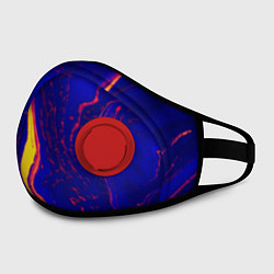 Маска с клапаном Ультрафиолетовые разводы, цвет: 3D-красный — фото 2